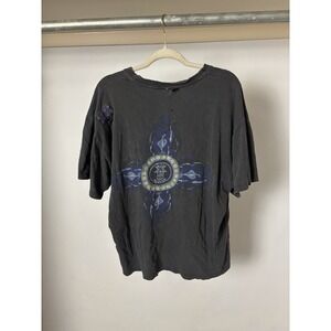 Vintage 90s Oxbow France Designer Surf Skate T-Shirt Black Medium